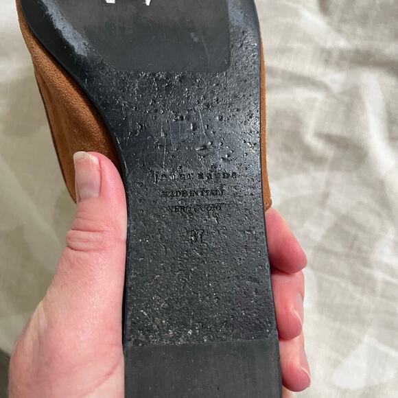 JENNI KAYNE Suede Saddle Brown Mules Size 7 / 37 - Picture 4 of 14
